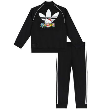 Girls Black Hello Kitty Tracksuit