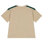 Boys Beige Logo T-Shirt, 2, hi-res