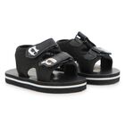 Boys Black Choupette & Karl Sandals, 1, hi-res