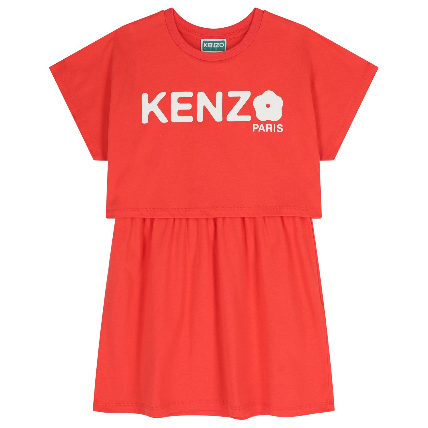 Girls Red Logo Dress, 1, hi-res