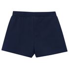 Girls Navy Blue Shorts, 6, hi-res