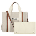 Beige Logo Baby Changing Bag, 1, hi-res
