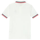 Boys White Bear Logo PiquÃ© Polo Shirt, 1, hi-res