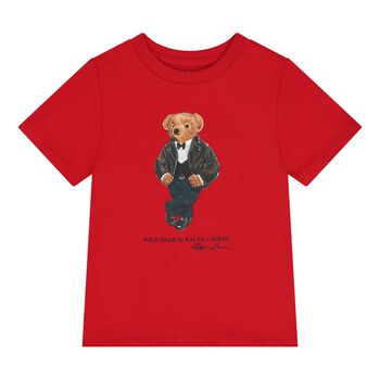 Baby Boys Red Polo Bear T-Shirt