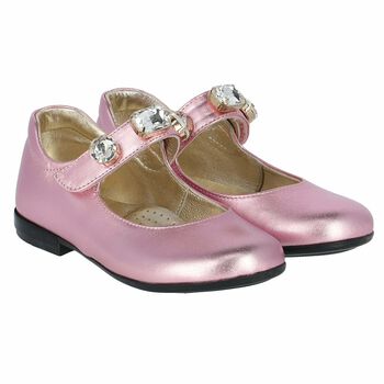 Girls Pink Embellished Shoes