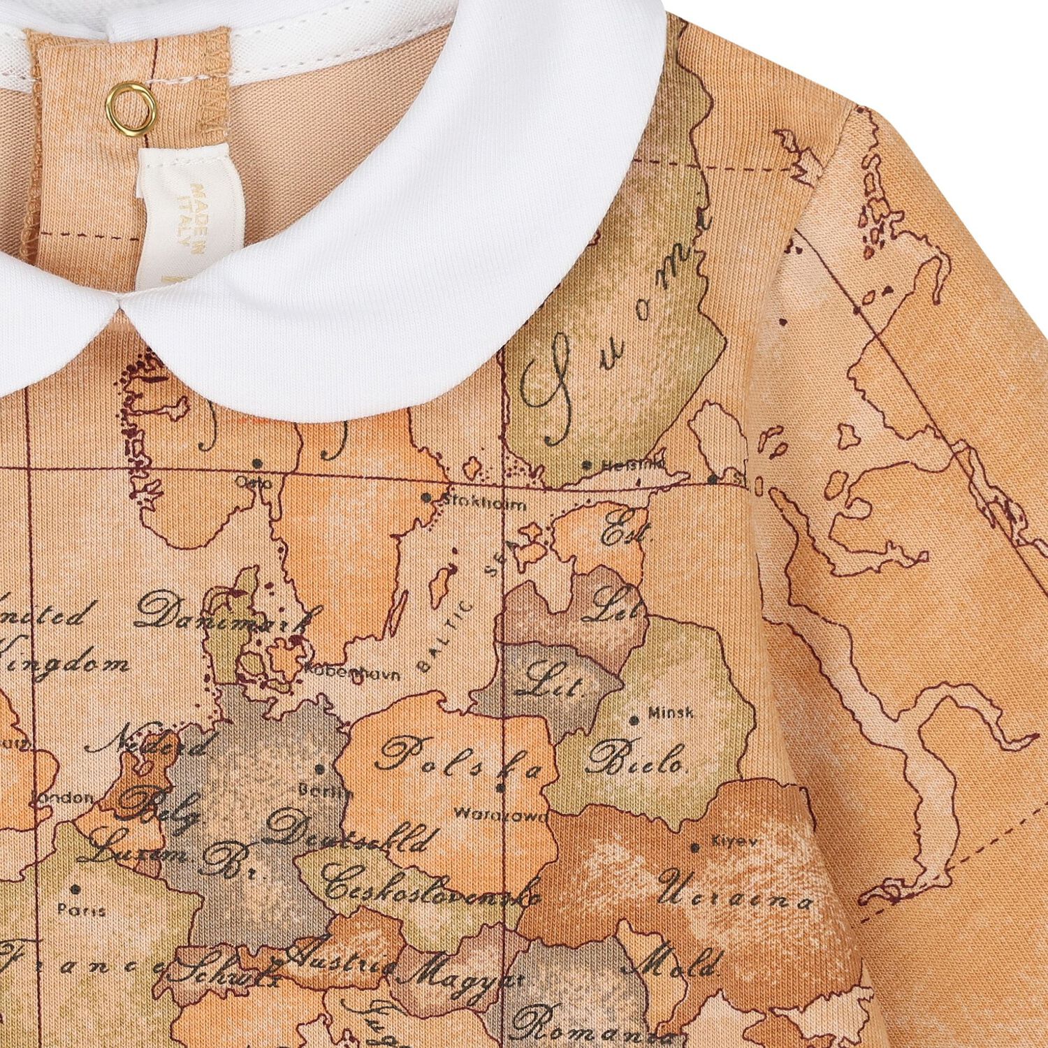 White & Beige Geo Map Babygrow Gift Set, 1, hi-res image number null