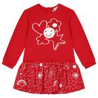 Girls Red Flower Dress Set, 1, hi-res