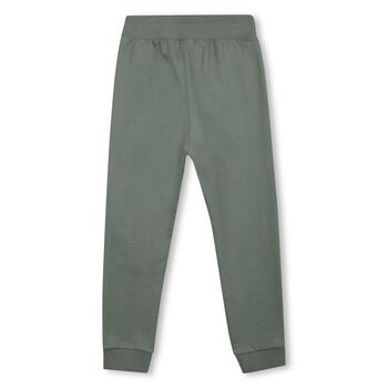 Boys Green Logo Joggers
