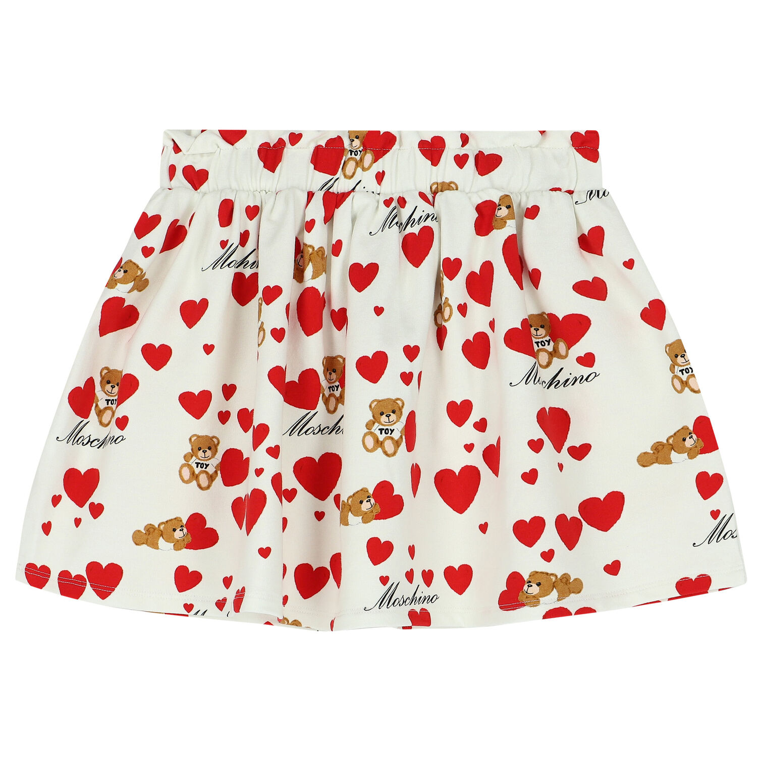 Girls Ivory Teddy Bear & Heart Dress, 2, hi-res image number null