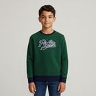 Boys Green Logo Sweatshirt, 1, hi-res