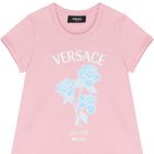 فستان بنات بالشعار باللون الوردى, 1, hi-res