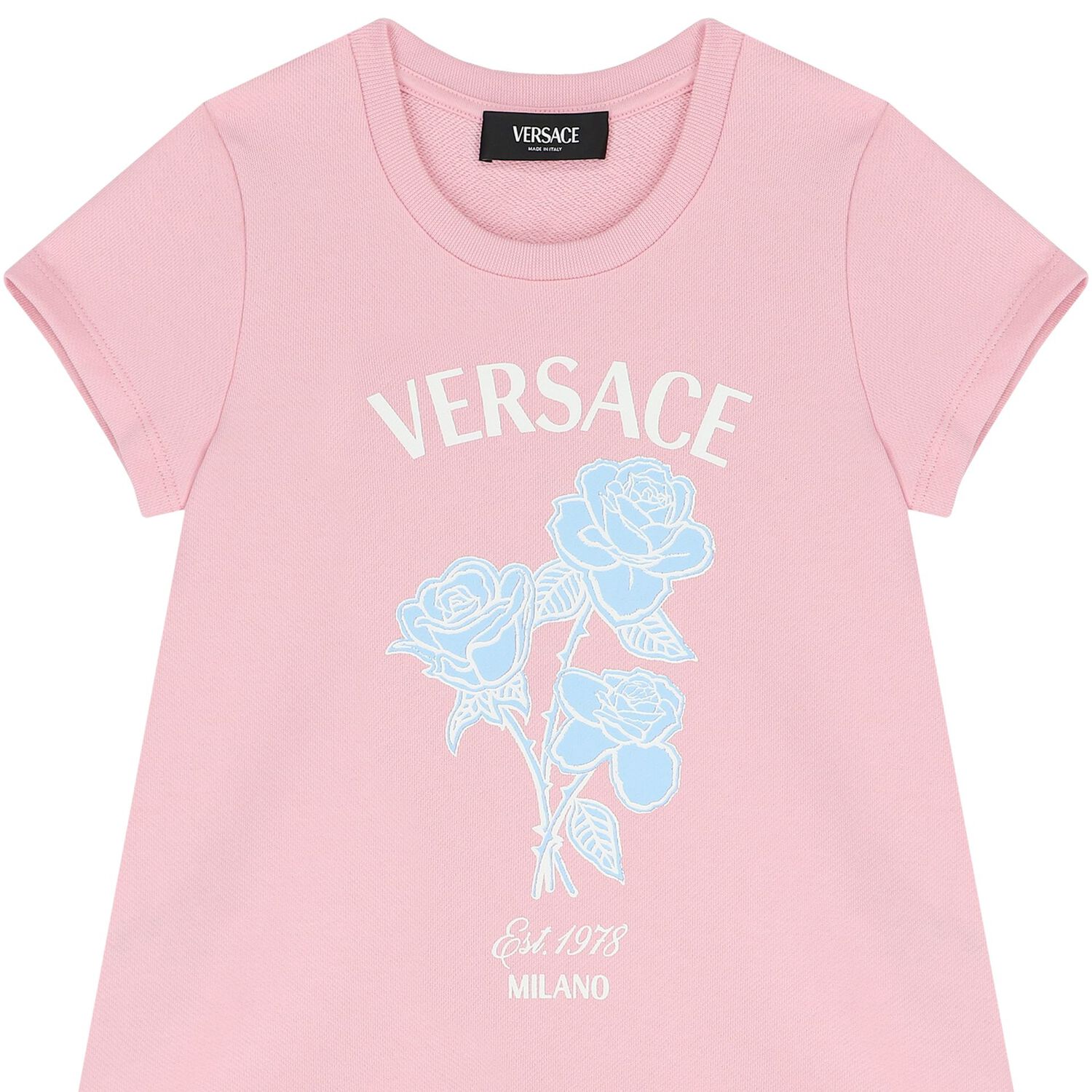 فستان بنات بالشعار باللون الوردى, 1, hi-res