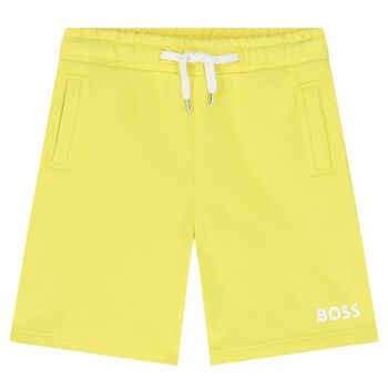 Boys Yellow Logo Shorts