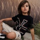 Boys Black Logo T-Shirt, 2, hi-res