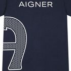 تيشيرت للأولاد الصغار بالشعار باللون الكحلي, 2, hi-res