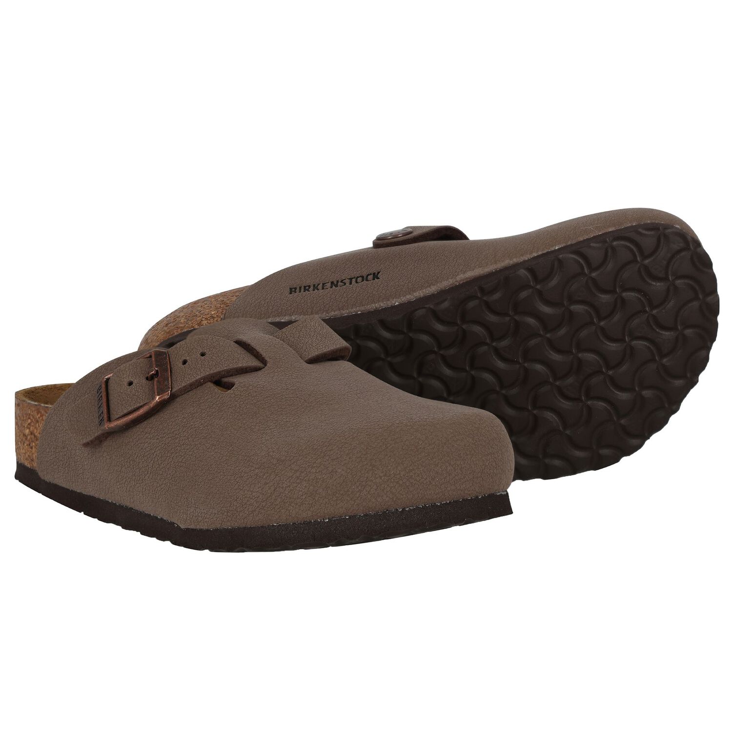 صندل كلوج من الجلد  بالشعار باللون البيج , 1, hi-res