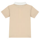 تيشيرت بولو بالشعارباللون الأبيض والبيج للأولاد, 1, hi-res