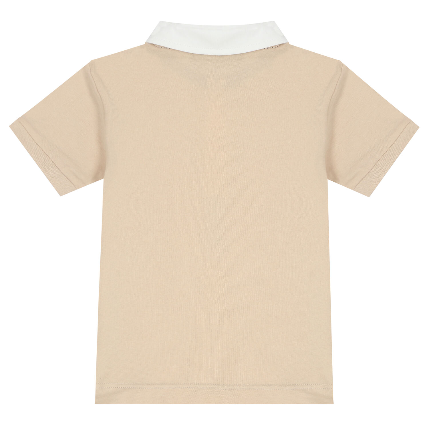 تيشيرت بولو بالشعارباللون الأبيض والبيج للأولاد, 1, hi-res