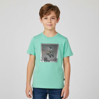 Boys Green Lenticular Print T-Shirt