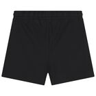 Boys Black Logo Shorts, 2, hi-res
