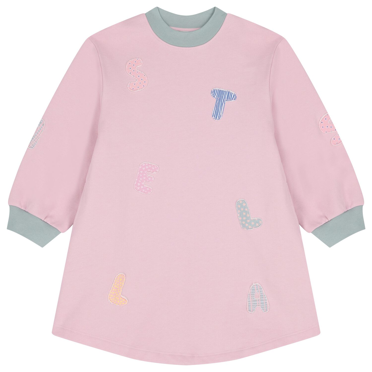 Girls Pink Logo Dress, 1, hi-res