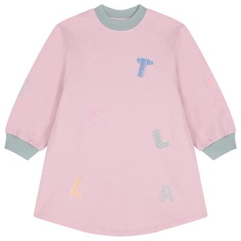 Girls Pink Logo Dress