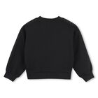 Girls Black Boke Flower Logo Sweatshirt, 1, hi-res