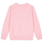 Girls Pink Teddy Bear Logo Sweatshirt, 3, hi-res