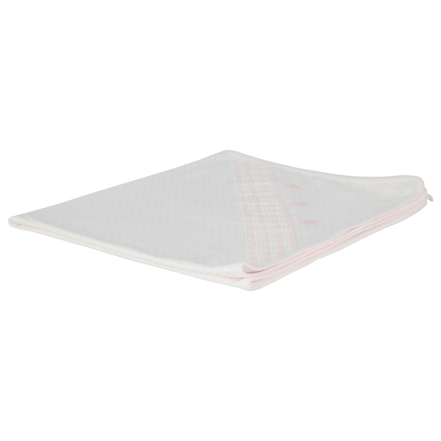 Baby Girls White & Pink Bunny Blanket, 2, hi-res