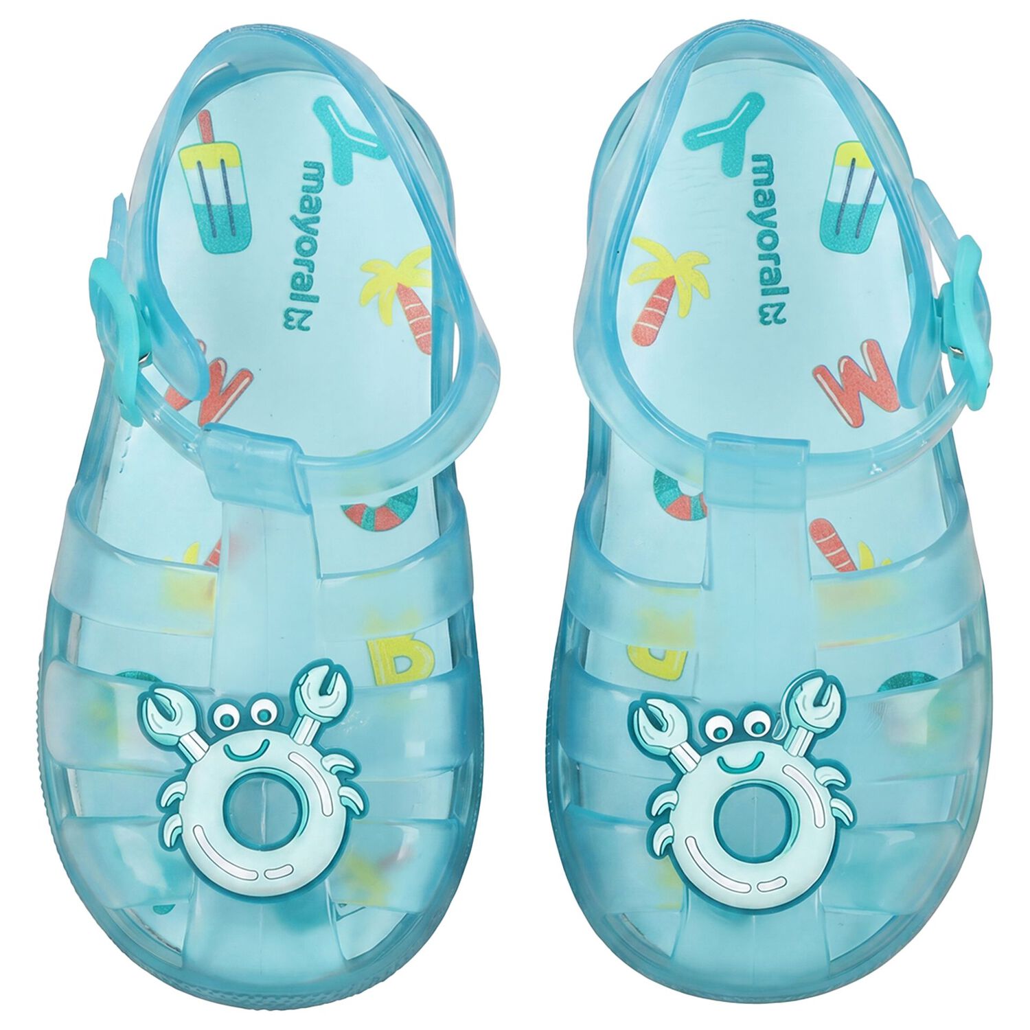 Younger Boys Blue Jelly Sandals, 2, hi-res
