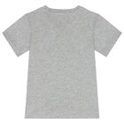 طقم شورت بالشعار باللون الرمادي والأخضر, 1, hi-res