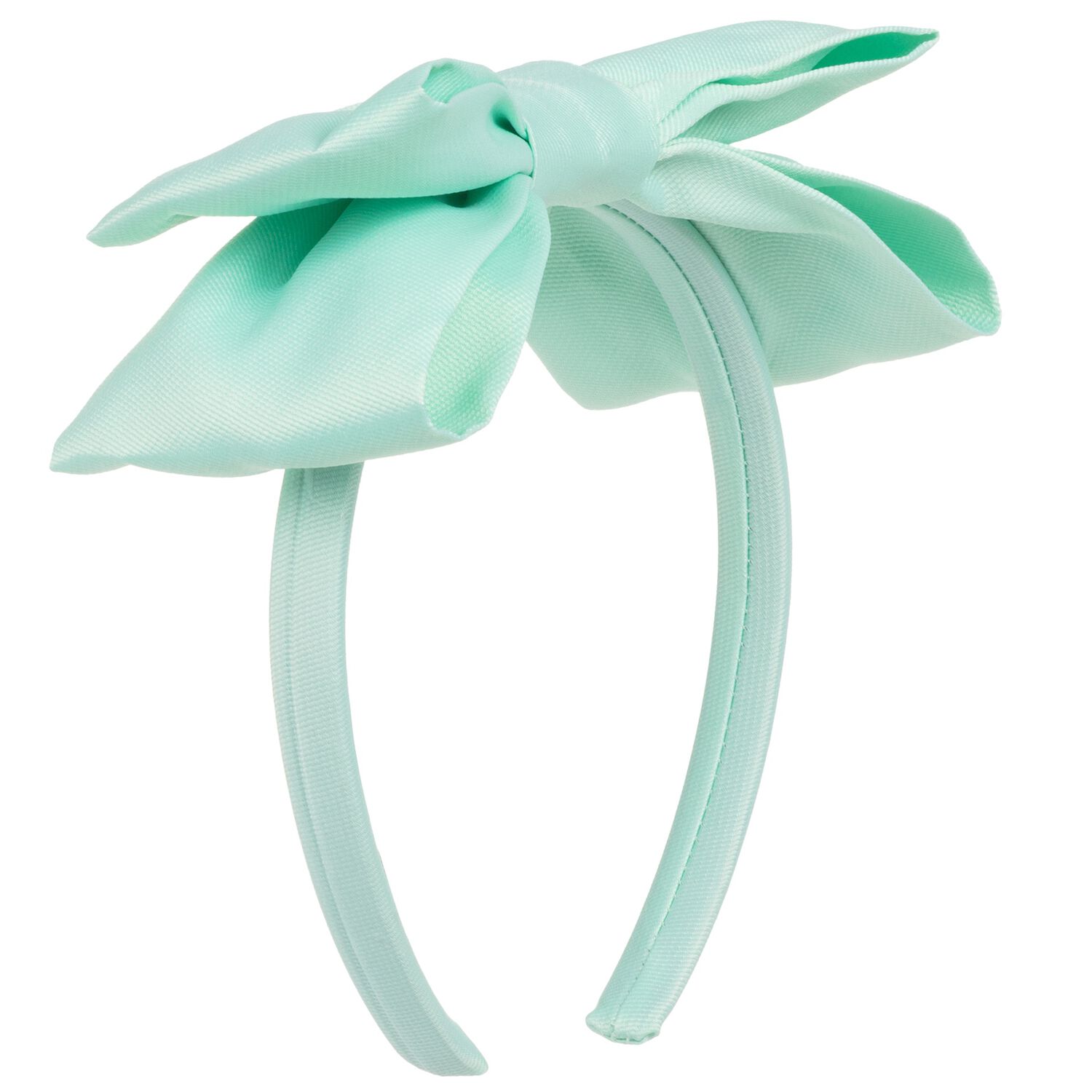 Girls Mint Green Bow Headband, 2, hi-res