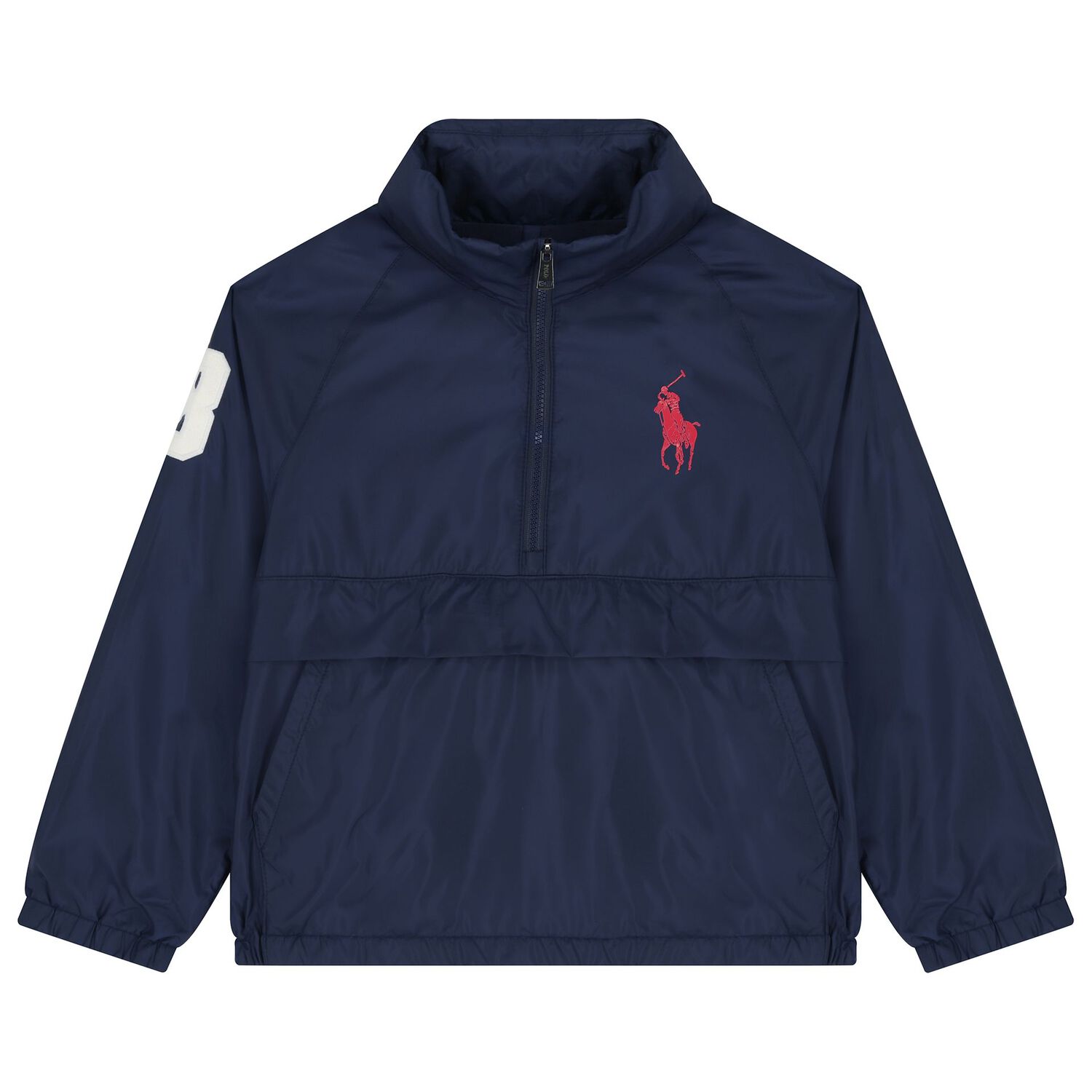 Boys Navy Blue Pony Logo Jacket, 1, hi-res