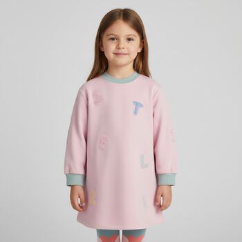 Girls Pink Logo Dress