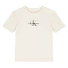 Ivory Cotton Logo Younger Shorts Set, 2, hi-res