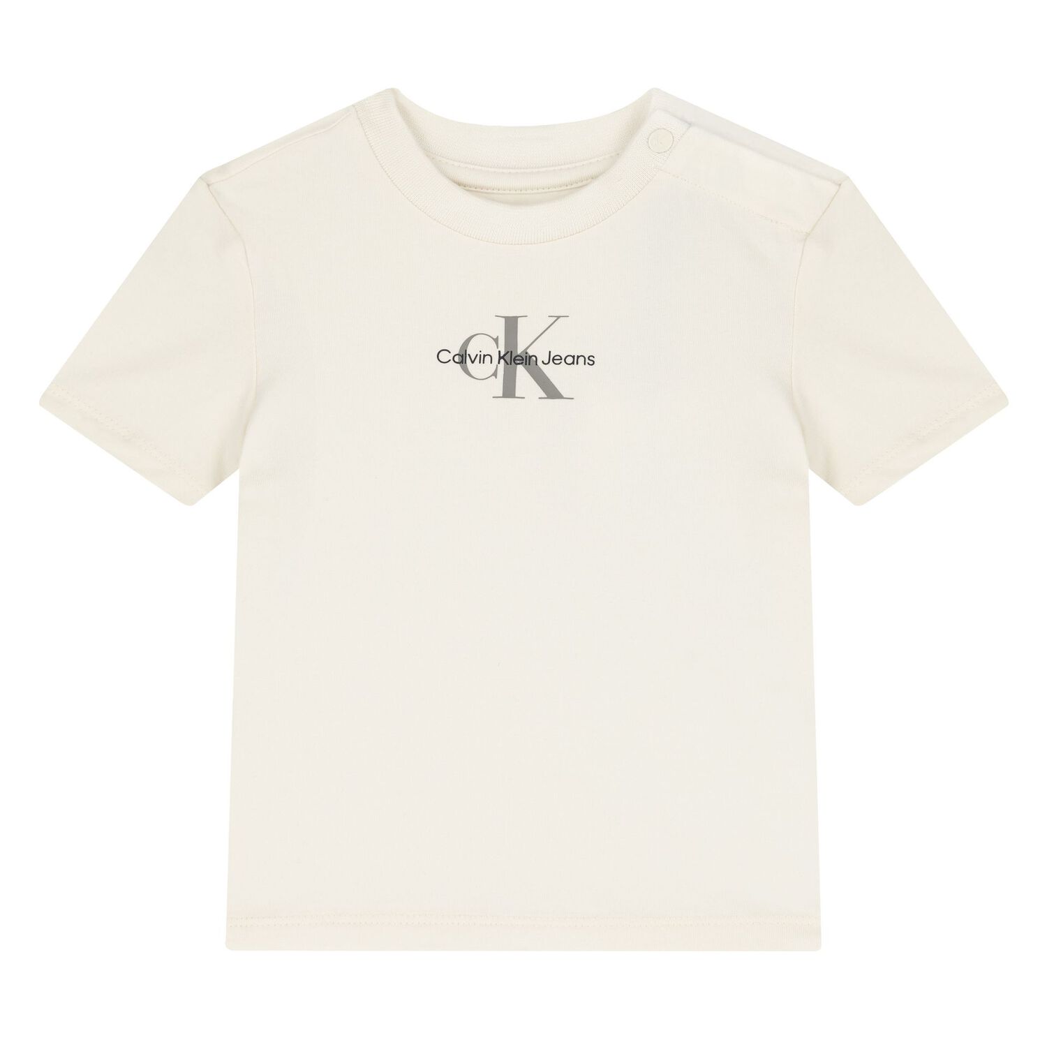 Ivory Cotton Logo Younger Shorts Set, 2, hi-res