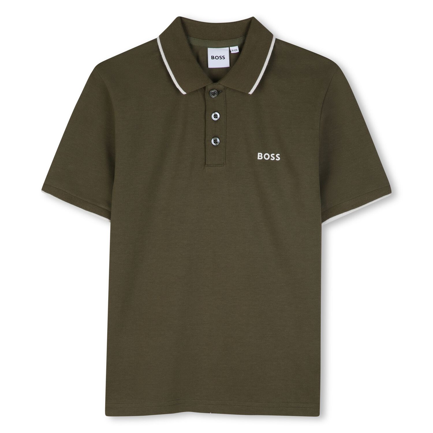 Boys Mini Me Green Logo Polo Shirt, 2, hi-res
