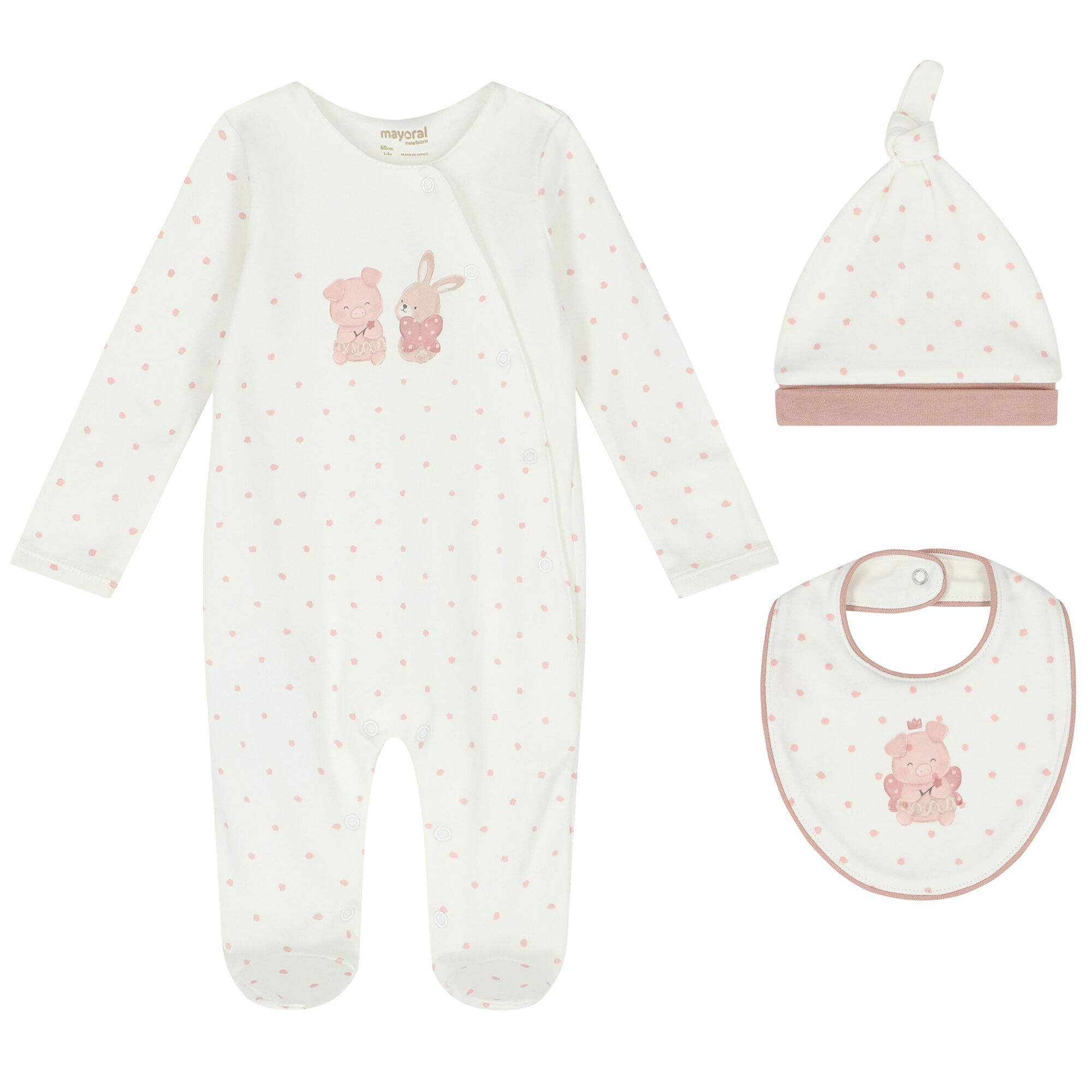 Mayoral Baby Girls Ivory Babygrow Gift Set Junior Couture UAE