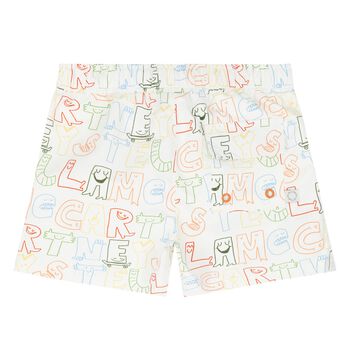Younger Boys Ivory Logo Swim Shorts