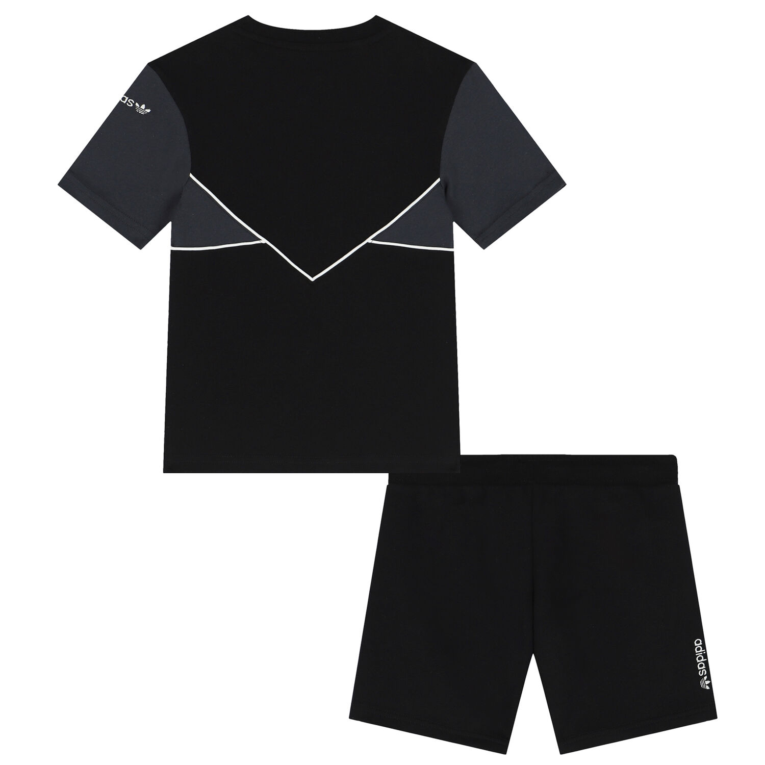 Black Logo Shorts Set, 1, hi-res