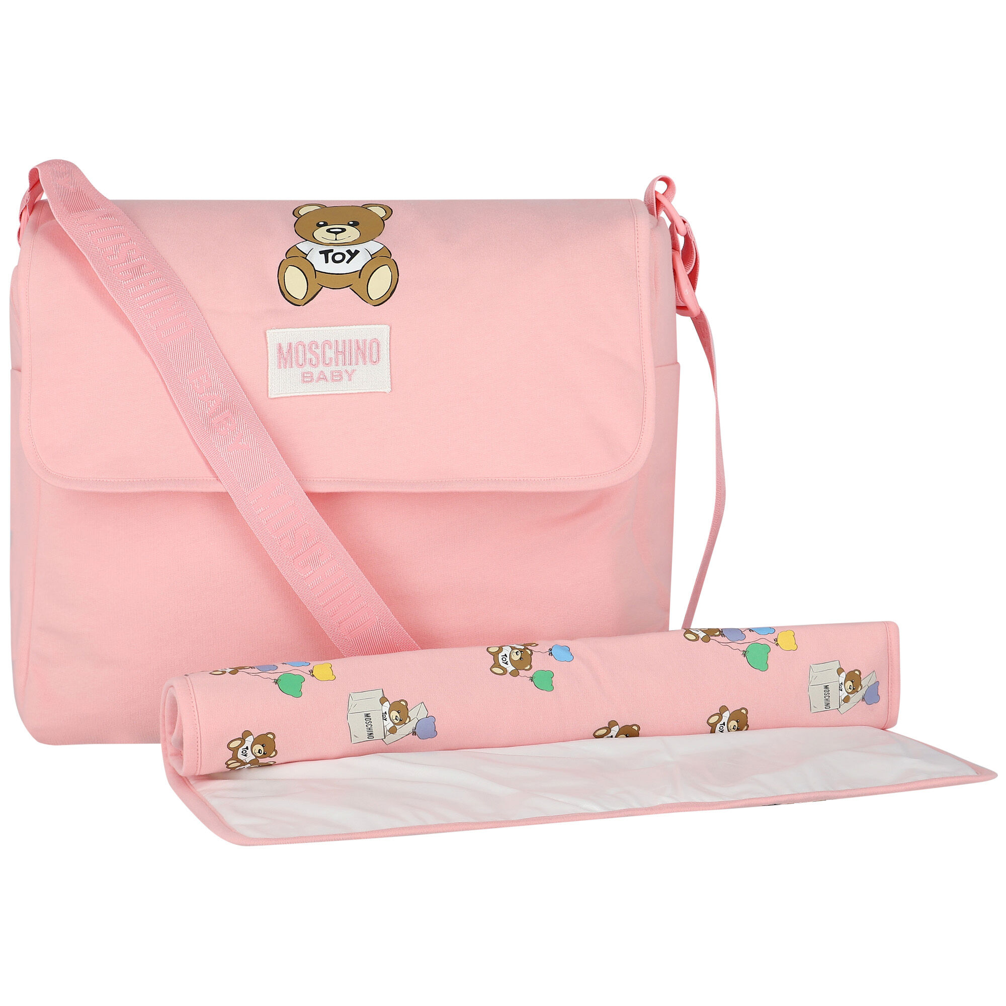 Moschino diaper bag pink best sale