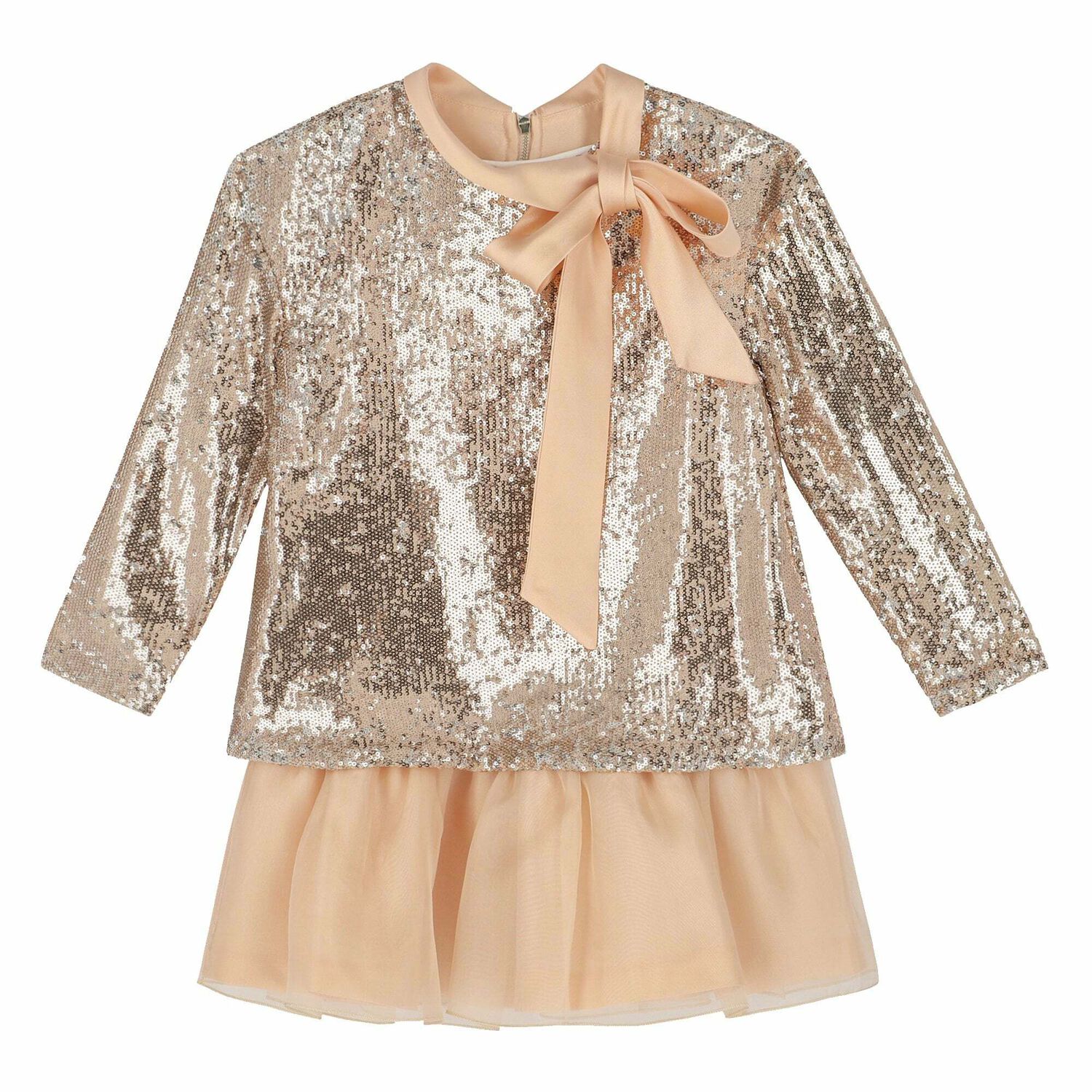 Girls Pink & Gold Embellished Dress, 1, hi-res image number null
