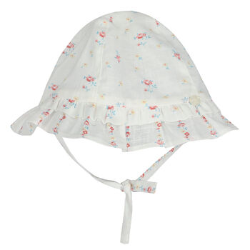 Baby Girls Ivory Floral Hat