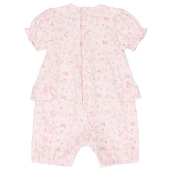 Baby Girls Pink Floral Romper