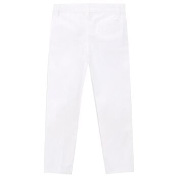 Boys White Chino Trousers