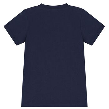 Boys Navy Blue Logo T-Shirt