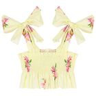 Girls Yellow Floral Skort Set, 1, hi-res