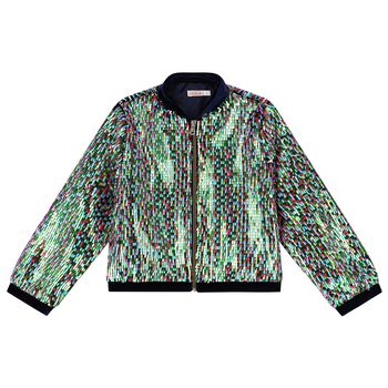 Girls Iridescent Sequins Jacket