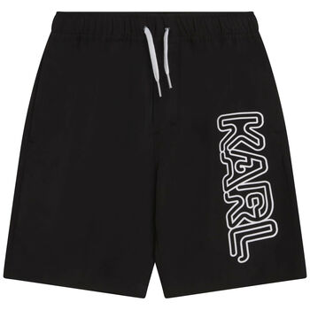 Boys Black Logo Swim Shorts