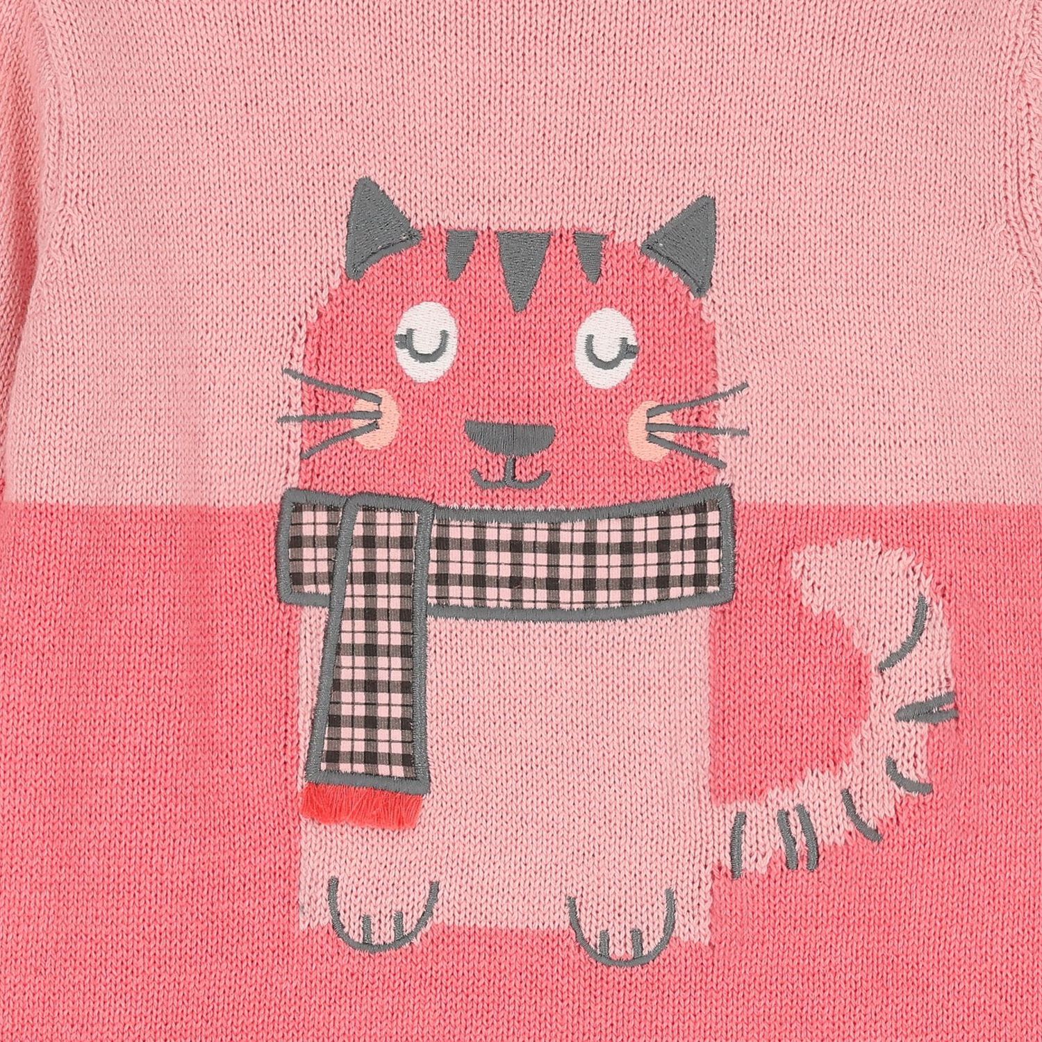 فستان بنات محبوك باللون الوردي, 1, hi-res image number null